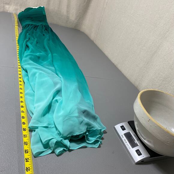 Y2K La Femme Womens Ombre Mermaid Maxi Dress Size 14 Chiffon Fairy Tinkerbell - Picture 15 of 16